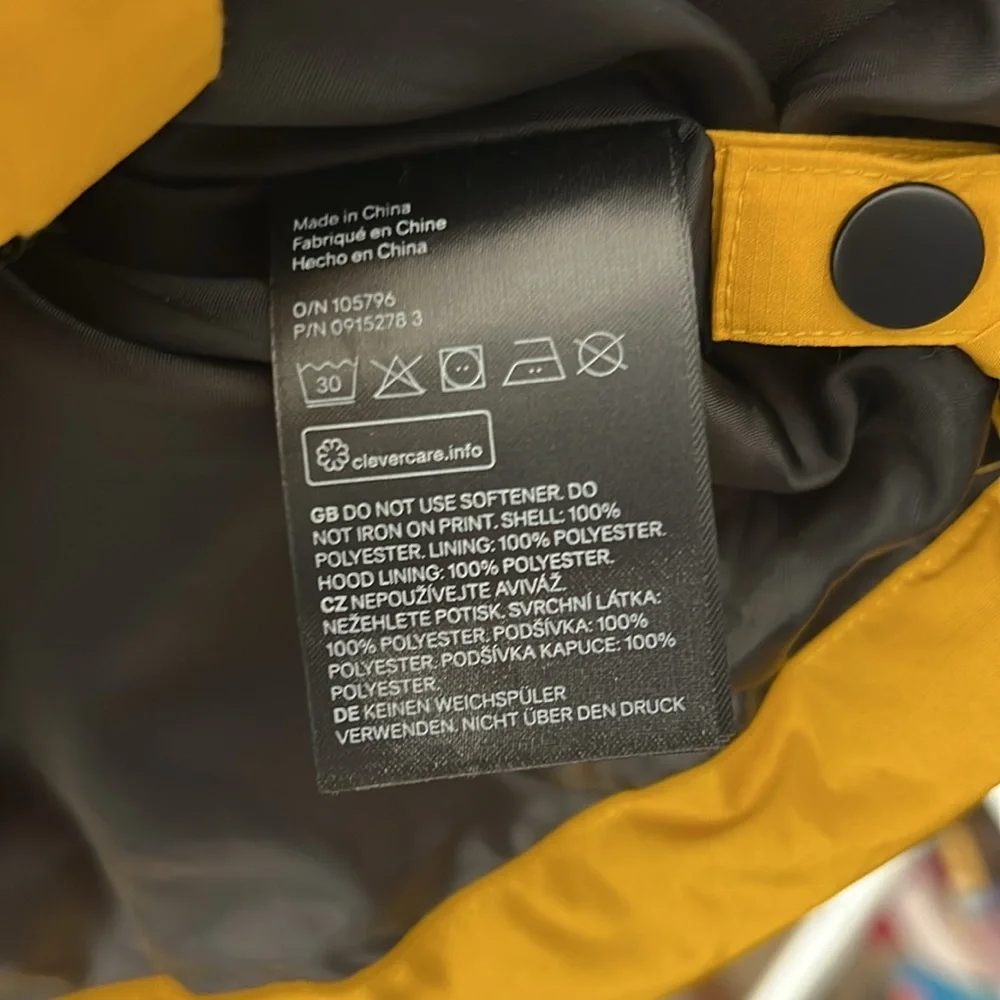 H&M WATER-REPELLENT SHELL JACKET yellow 14